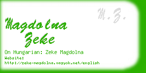 magdolna zeke business card